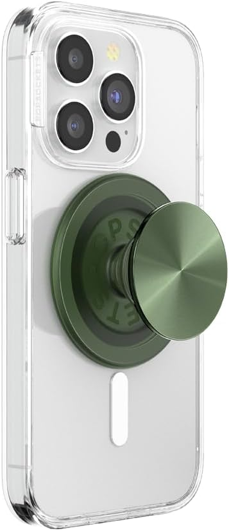 Popsockets Phone Grip for Magsafe with Kickstand, Magnetic Stand, Swappable Top, Secure Hold for Iphone Magsafe Cases, Phone & Tablet Grip - Aluminium Radial Olive
