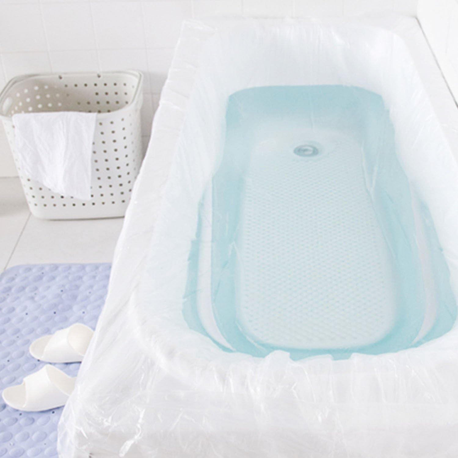 Bathtub Lining Bag WANPOOL Disposable Individual Bathtub Bag Film for Traveling/Hotel/Household/Salon (86 * 47 Inch) - 8 Pieces