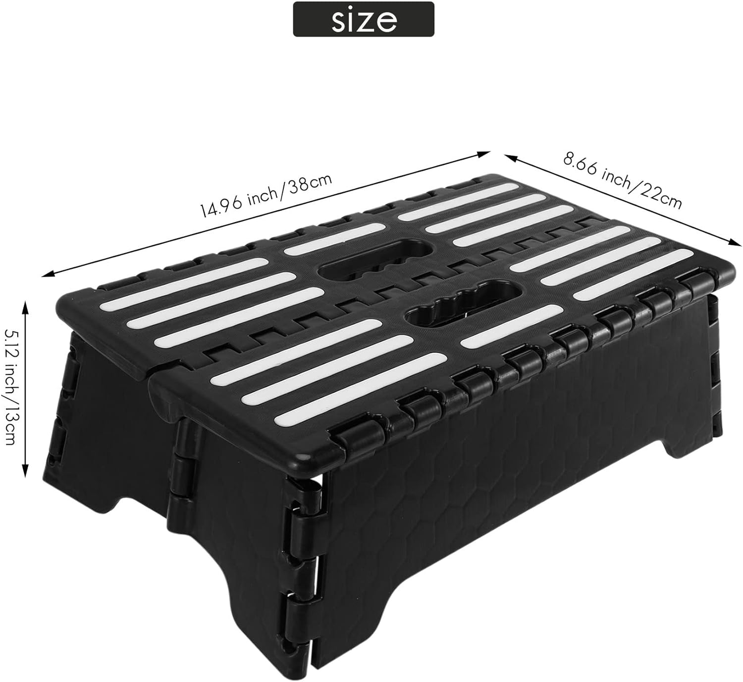 Ksrnsne Non- Small Compact Folding Flat Step Stool Heavy Duty Portable