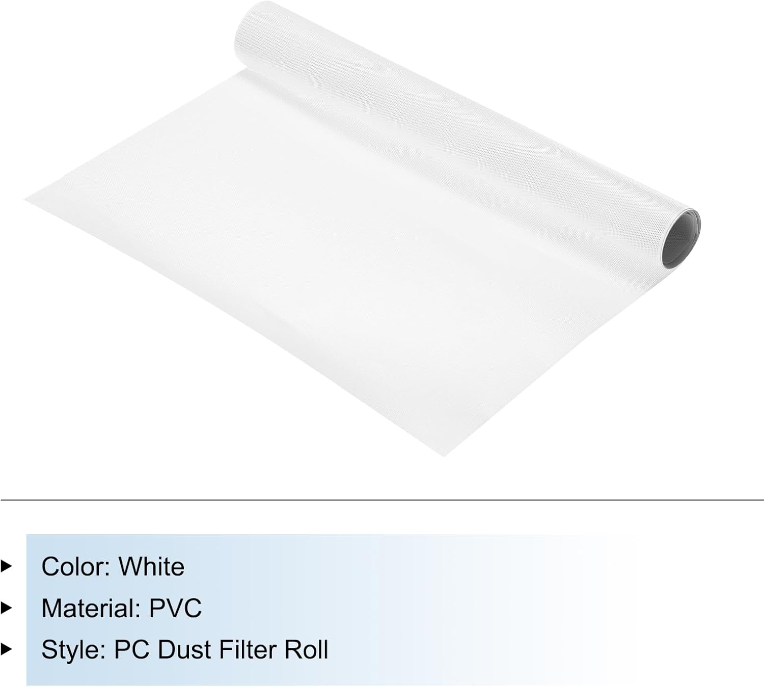 Sourcing Map PC Dust Filter Roll, 300X1000Mm PVC Computer Case Cooler Dustproof Mesh Cover Fan Grills for Computer Chassis Speakers, White image number 5