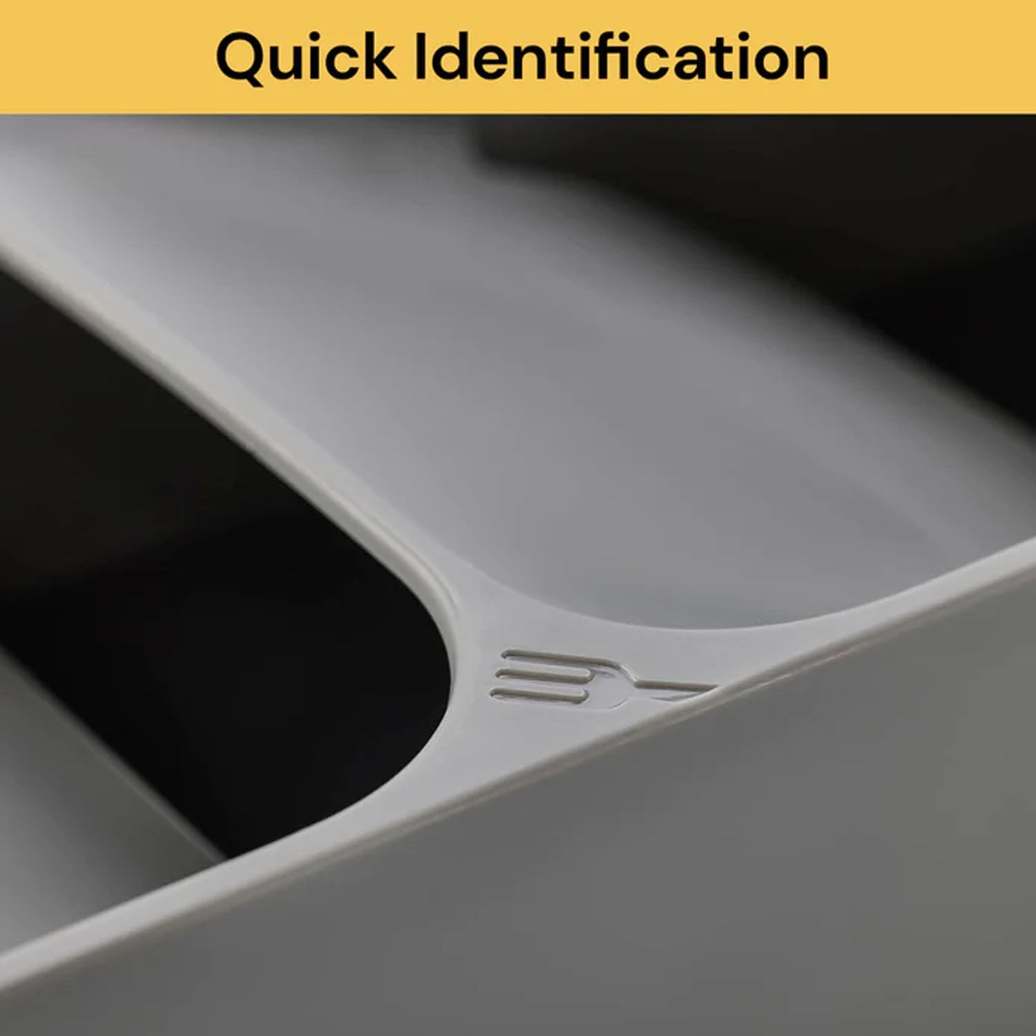 EZONEDEAL Kitchen Drawer Organizer, Knives Block & Cutlery Organizer Set, Cutlery Organizer in Drawer, Drawer Store Tray for Cutlery Knives Fork Spoon, Organizer Partition Storage Box (GREY) image number 4