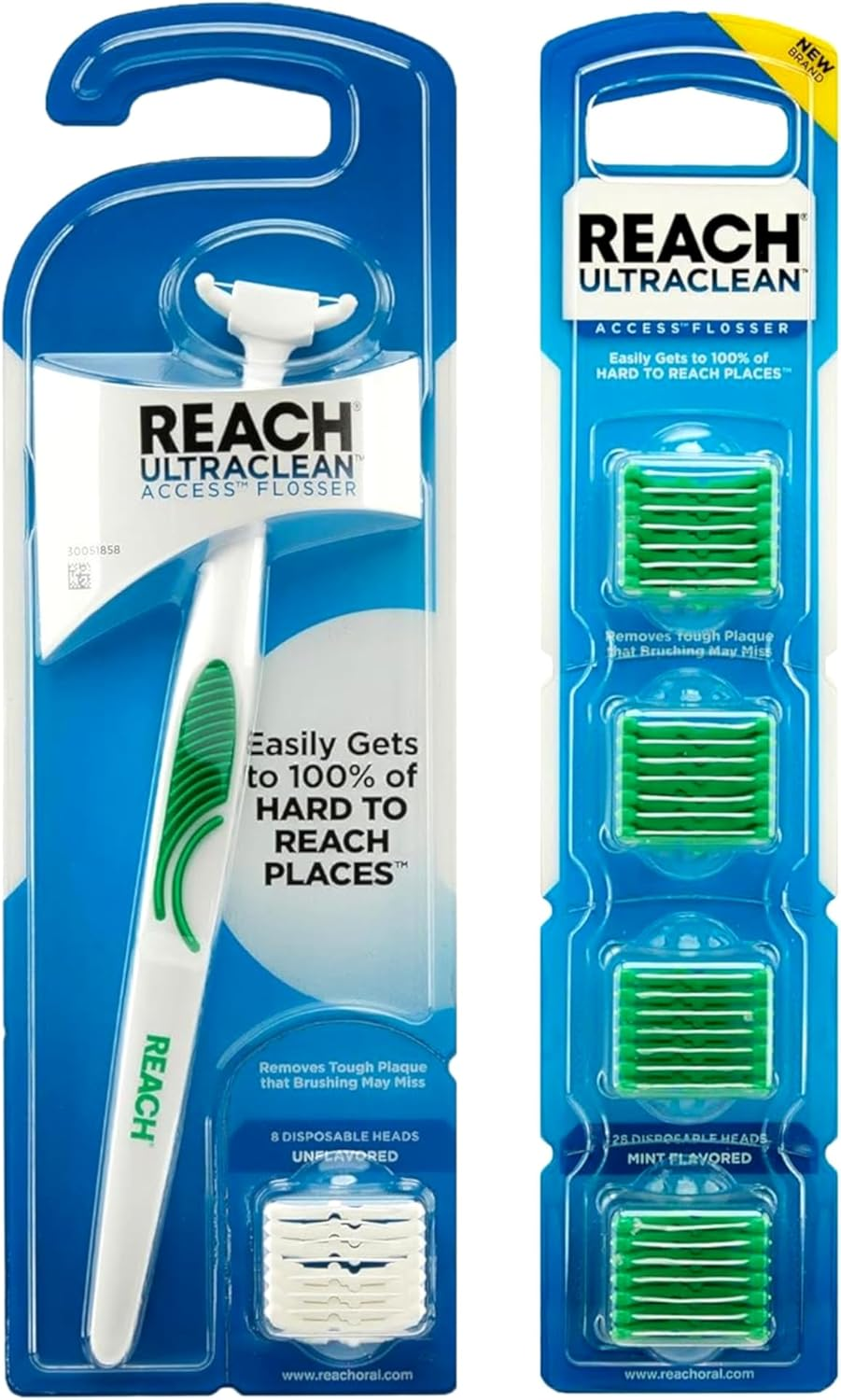 REACH Ultraclean Access Snap-On Flosser & Flosser Refill Head 28 Ea, Pack for Proper Oral Care, Mint Flavor 1 Ea image number 3