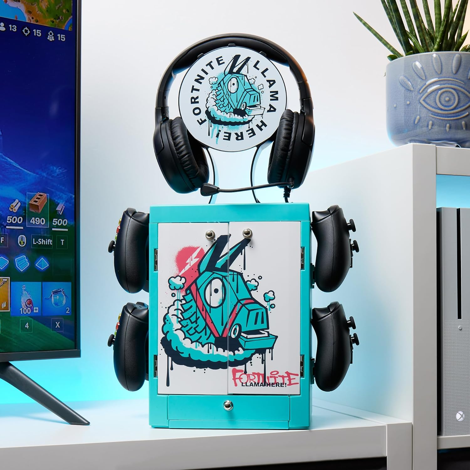 Numskull Official  Gaming Locker Controller Holder & Headset Stand for PS5, Xbox Series X|S and Nintendo Switch