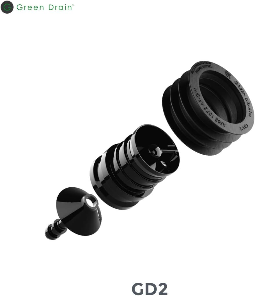 2" Waterless Trap Seal - Floor Drain Seal - Black Silicone & ABS Plastic Combination - Universal Plumbing Code Certified image number 3