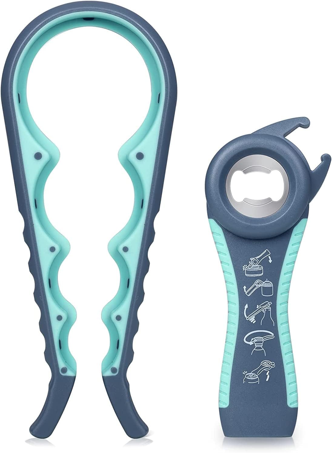 MAEXUS 4 in 1 Jar Opener Kit for Seniors with Arthritis, 5 in 1 Multi-Function Bottle Can Opener Set for Weak Hands, Grip Lid Twist Gripper image number 5