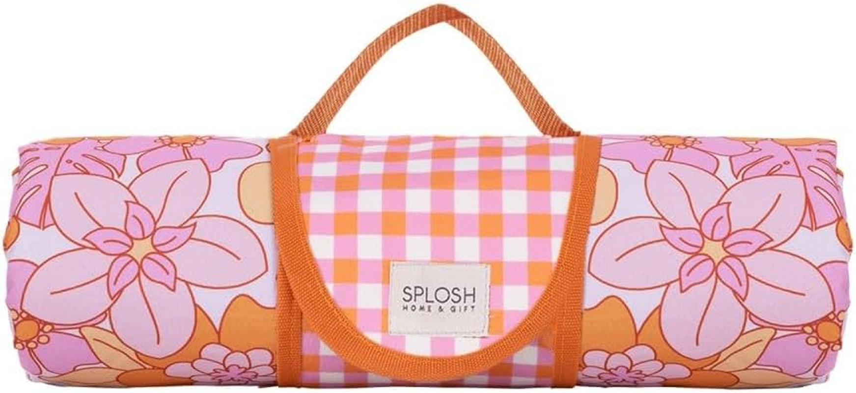 Splosh Retro Floral Picnic Rug with Handle, 194 Cm Length X 148 Cm Width X 0.5 Cm Height image number 3