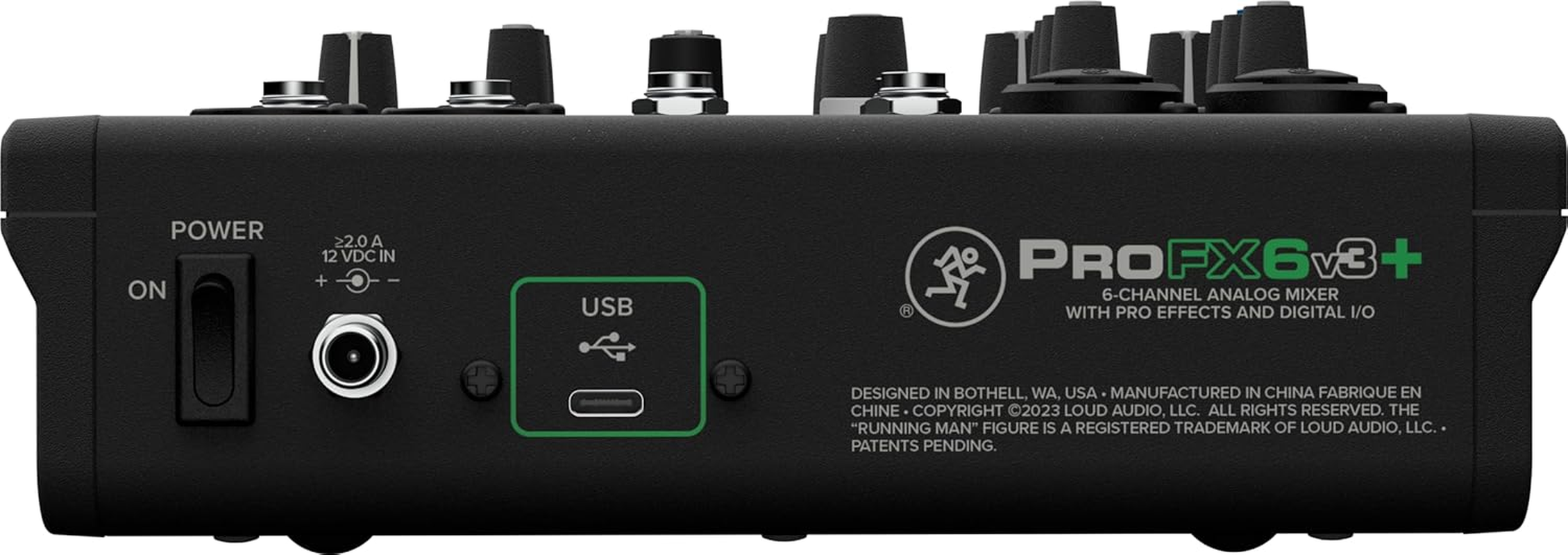 Mackie Profx6V3+ 6-Channel Analogue Mixer for Studio Quality Recording and Live Streaming with Improved FX, USB Recording Modes and Bluetooth&reg; Black