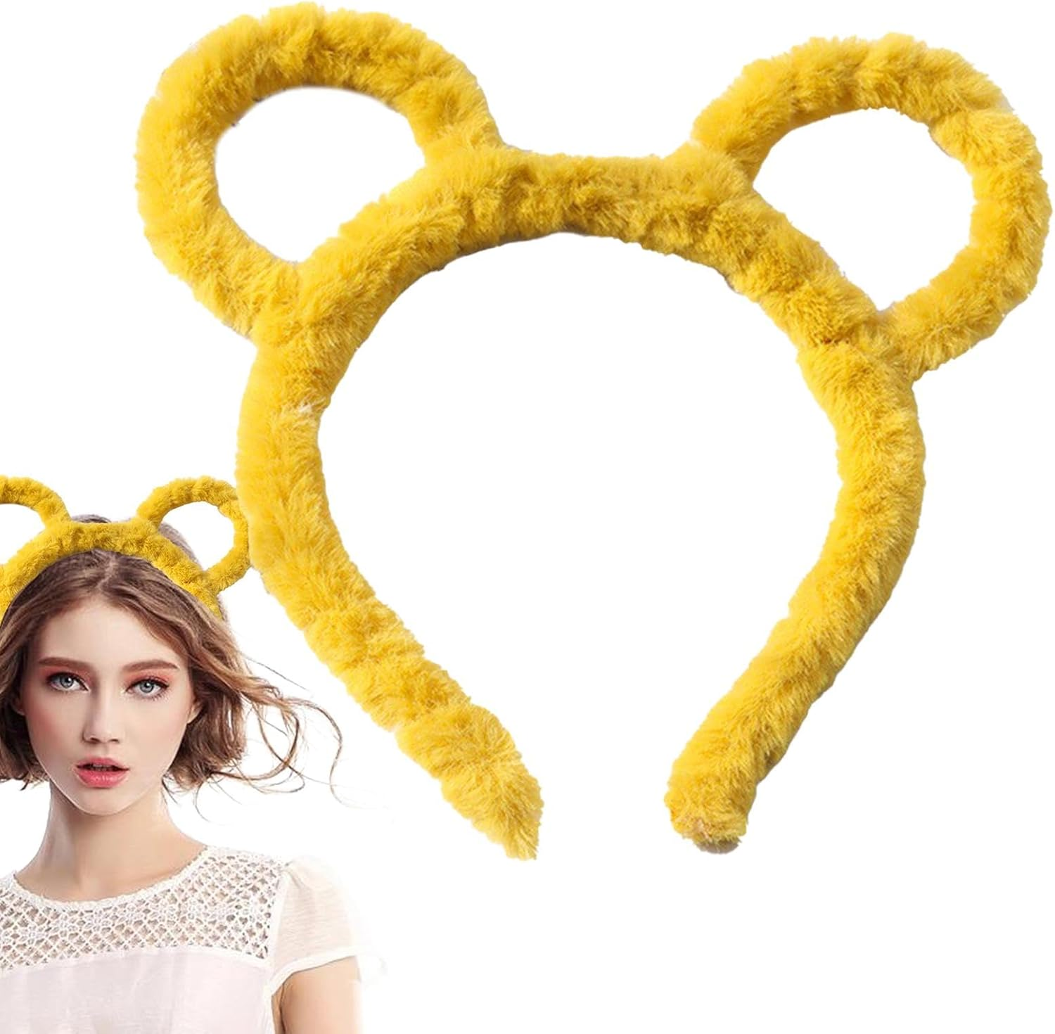 Cute Makeup Headband, Headbands for Women for Washing Face - Cute Makeup Headband for Women - Plush Headband, Soft Decorative Hair Accessories, Makeup Skincare Headband, Luminous image number 4