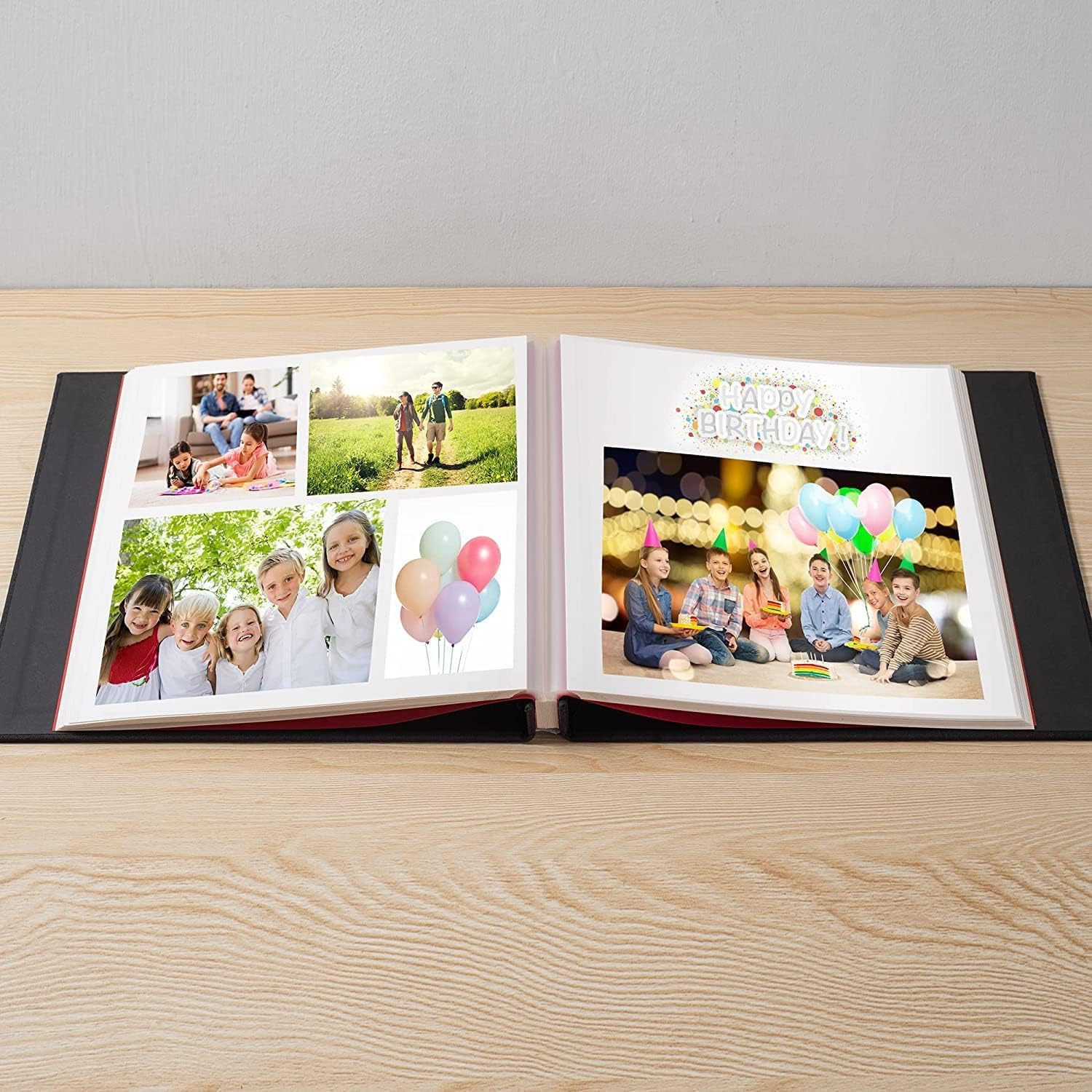 ROROUP Photo Albums, Extra Large Capacity Family Wedding Picture Albums, Magnetic Self-Stick Photos, Memory Book Holds 3X5, 4X6, 5X7, 6X8, 8X10 Inch Photos (Black) image number 5