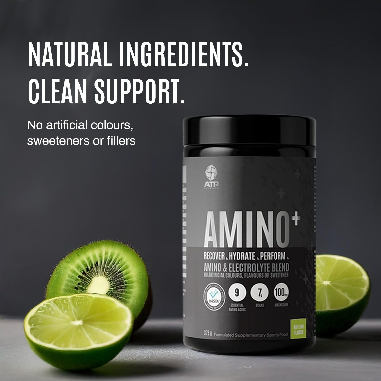 ATP Science Amino Plus, Essential Amino Acids, Electrolytes & BCAA Blend, Formulated for Active Lifestyles & Hydration Support, Kiwi Lime Flavour, 375G image number 4