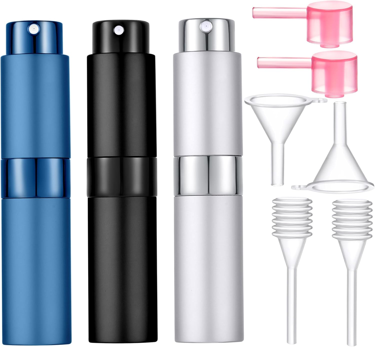 Yikimyfo 3Pcs Perfume Atomizer Cologne Travel Bottle, 8Ml/0.27Oz Refillable Perfume Bottle Portable Fragrances Sprayer Travel Size Cologne Refill Bottle