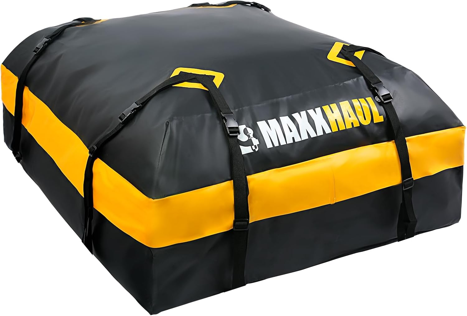 Maxxhaul 50719 Universal Car Rooftop Cargo Bag for All Vehicles with or without Rack, 15 Cubic Feet, Waterproof