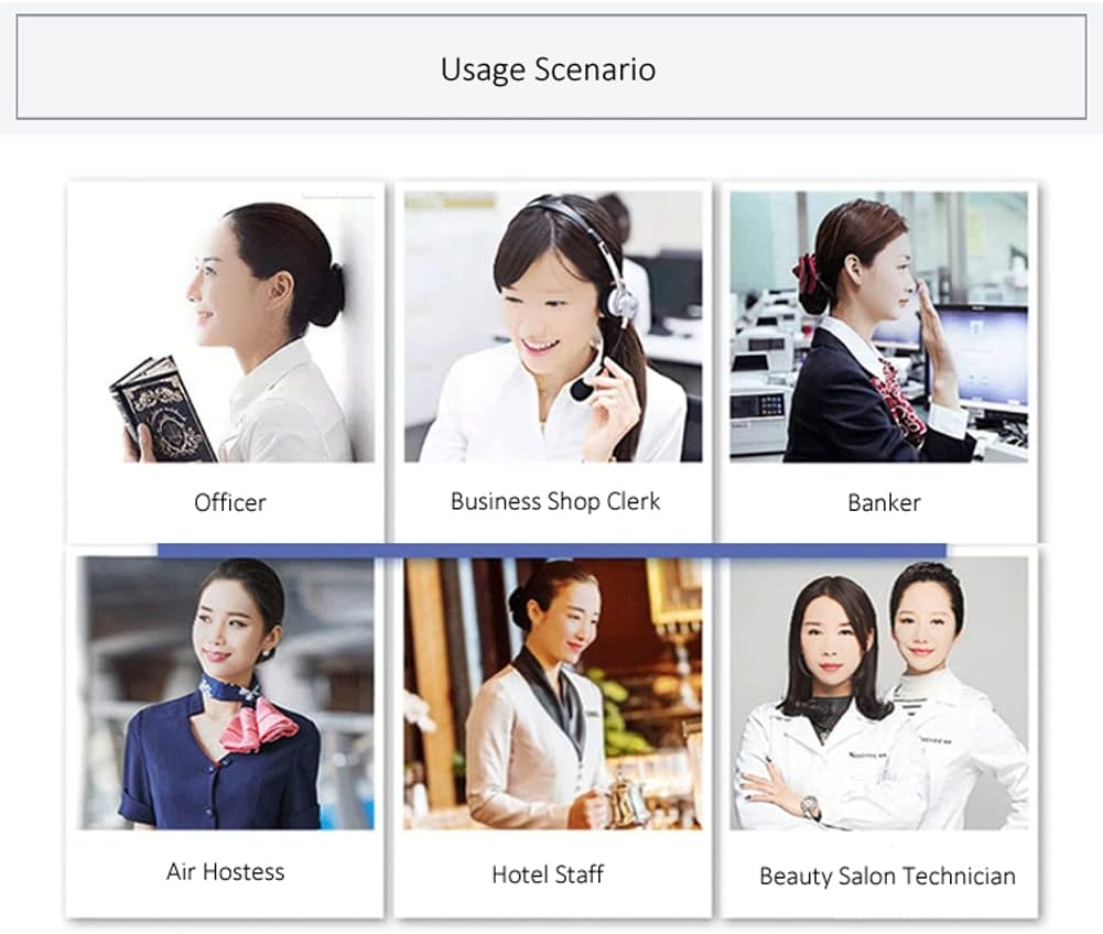 Womens Bowknot Snood Net Barrette Elastic Hair Clip Bun Cover Hairnet Satin Bow Barrette French Hair Clips Hair Accessories for Stewardess Banks Hotels Airline Professionals (Black) image number 4