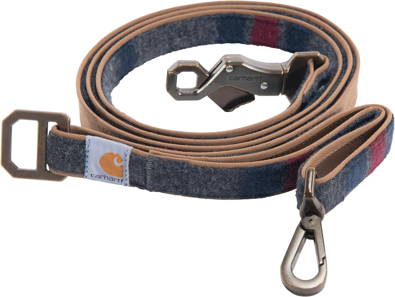 Carhartt Pet Durable Nylon Duck Leashes for Dogs, Reflective Stitching for Visibility, Deep Wine, Large