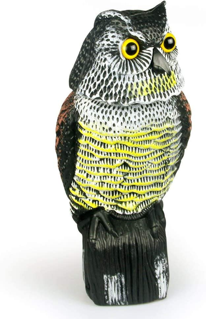 Skycabin Realistic Owl Humane Decoy Deterrent with Rotating Head Scare Bird from Gardens, Farms & Balconies,Natural Scarecrow Owl Statues as Yard Decoration Garden Protector image number 4