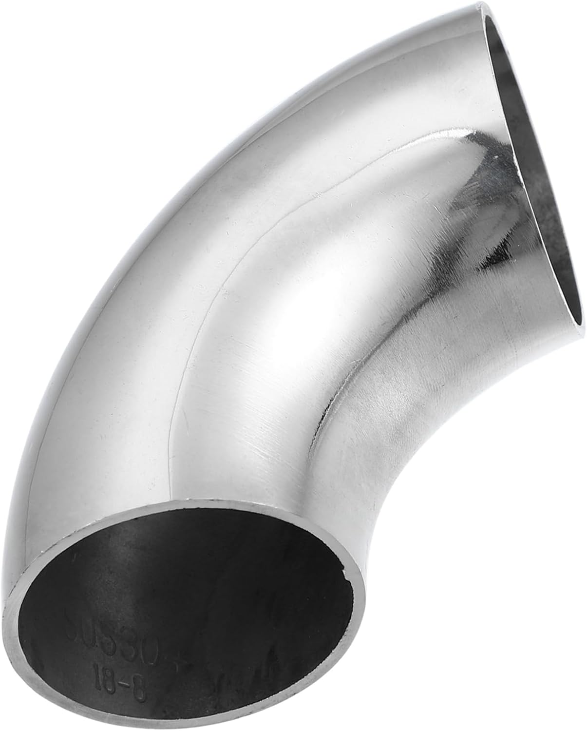 1Pcs OD 1.5 Inch 90 Degree Mandrel Bend Elbow SS304 Stainless Steel Bend Tube Exhaust Elbow Pipe for Car Modified Exhaust System 1.5" Piping Silver Tone image number 3