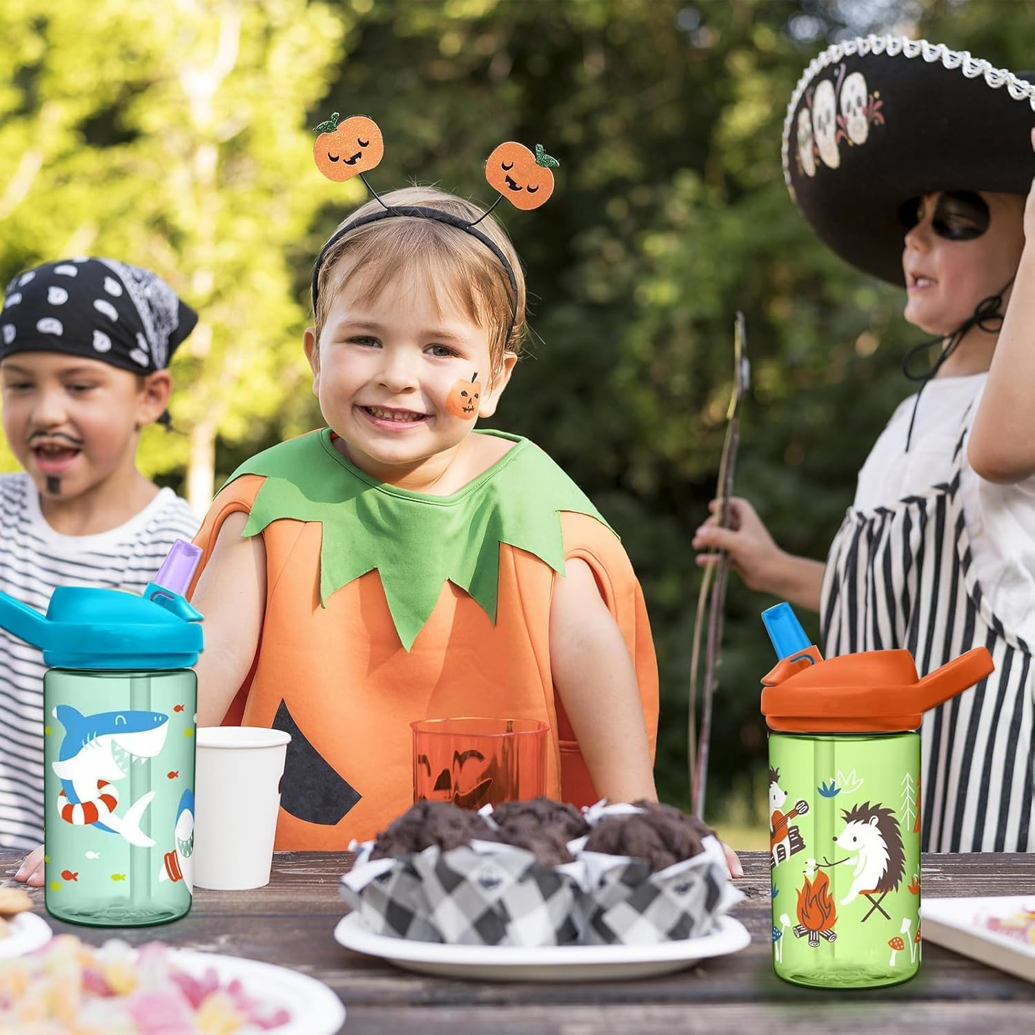 Powerful 8 Pack Bite Valve and Straw Fit All Camelbak Eddy Kids Water Bottle, 4 Bite Valve & 2 Sets Straws & 2 Brushes image number 3