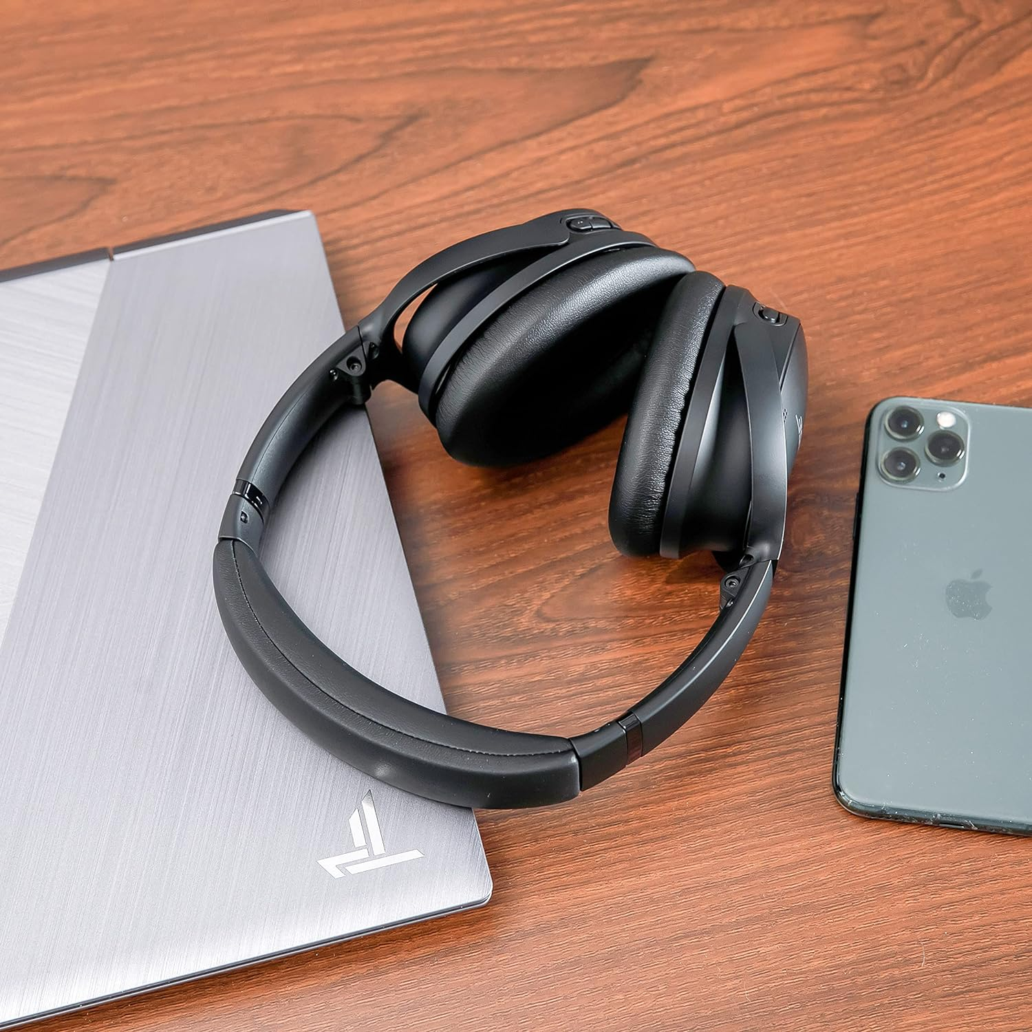 WC Padz QC45 - Earpads for Bose Quietcomfort 45 / Quietcomfort Se/Quietcomfort Wireless, Made by Wicked Cushions | Extra Thick Cushion | Premium Durable Stitching | Black image number 4