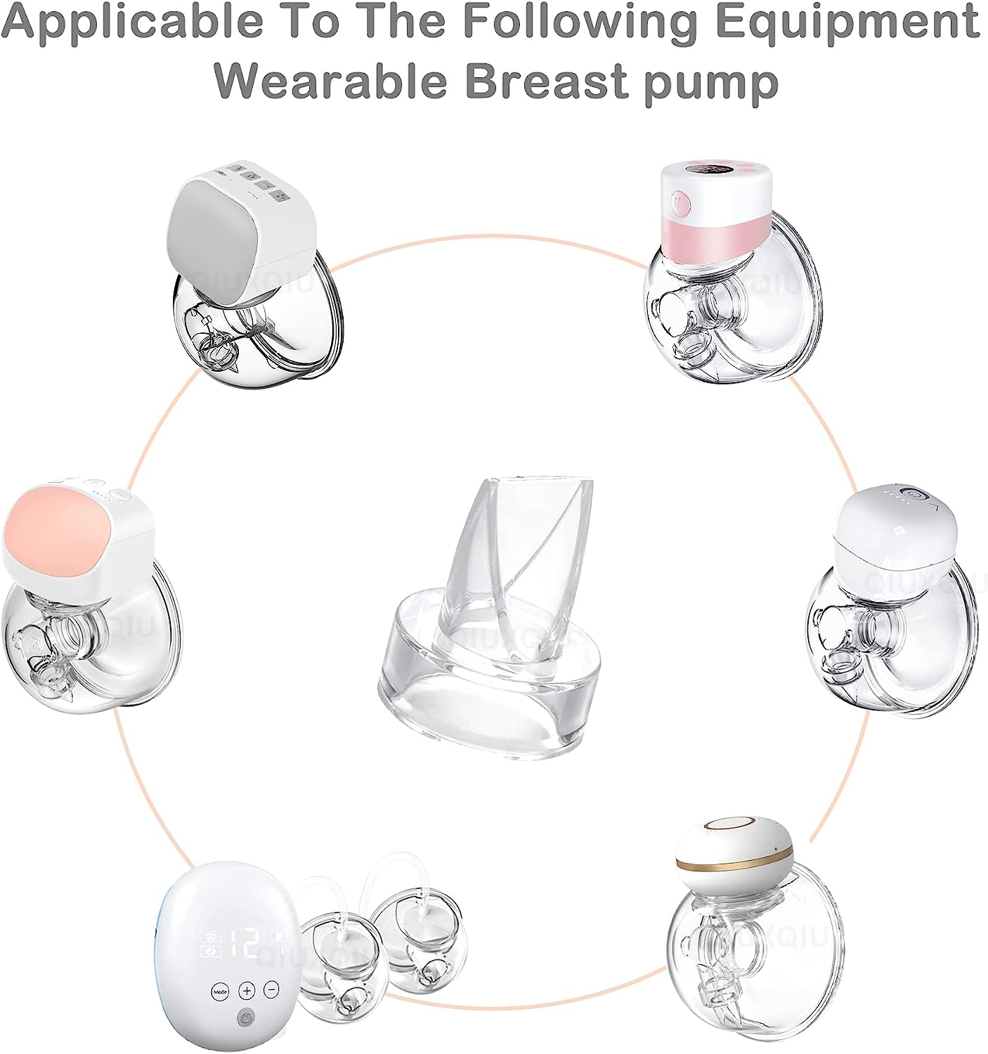 QIUXQIU 4 Pcs Duckbill Valves，Compatible With，S9、S10、S12 and Other Brands Wearable Breastpump, Electric Breast Pump Replacement Parts, Breastfeeding Essential Accessories