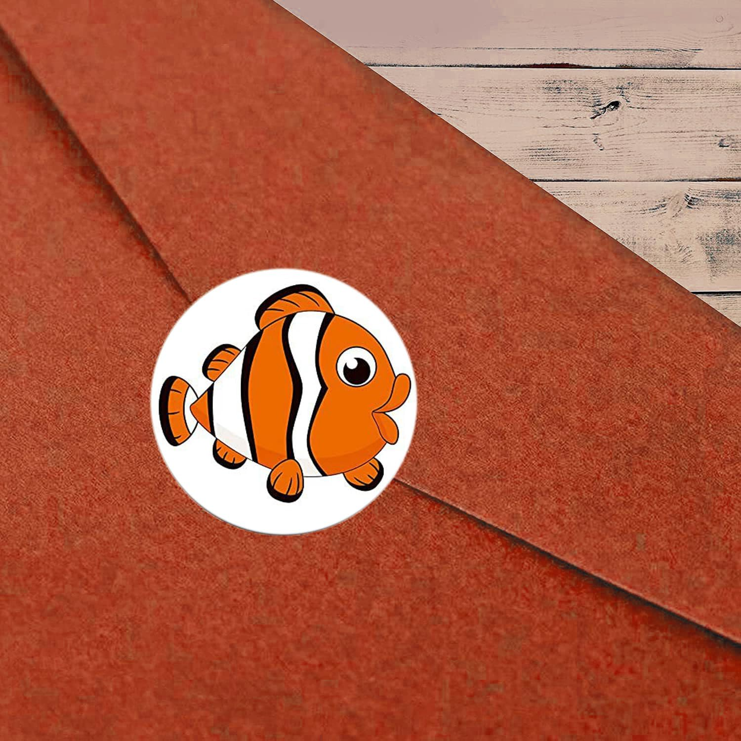 Betterjonny 1000Pcs Animal Stickers, 2.5Cm round Marine Sea Stickers 16 Patterns Ocean Rolls round Motivational Labels for Envelope Card Party Decor Teacher Classroom