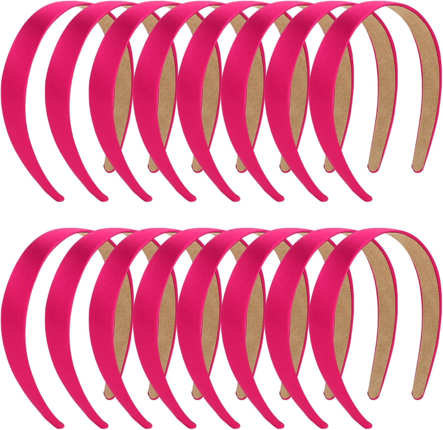 Semato 16 Pcs Black Headbands for Women and Girls 1 Inch Non-Slip Hair Bands Dseign DIY Craft Hair Accessories