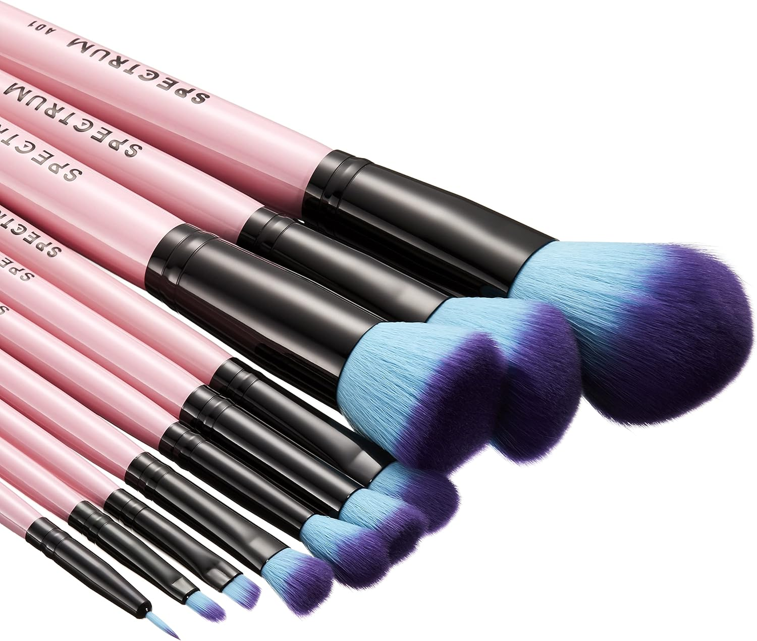 Spectrum Collections Essential Make up Brushes, Spectrum Makeup Brushes Set Including Face Brushes and Eye Brushes with Soft Synthetic Bristles, Signature Pink 10 Piece Makeup Brush Set image number 2