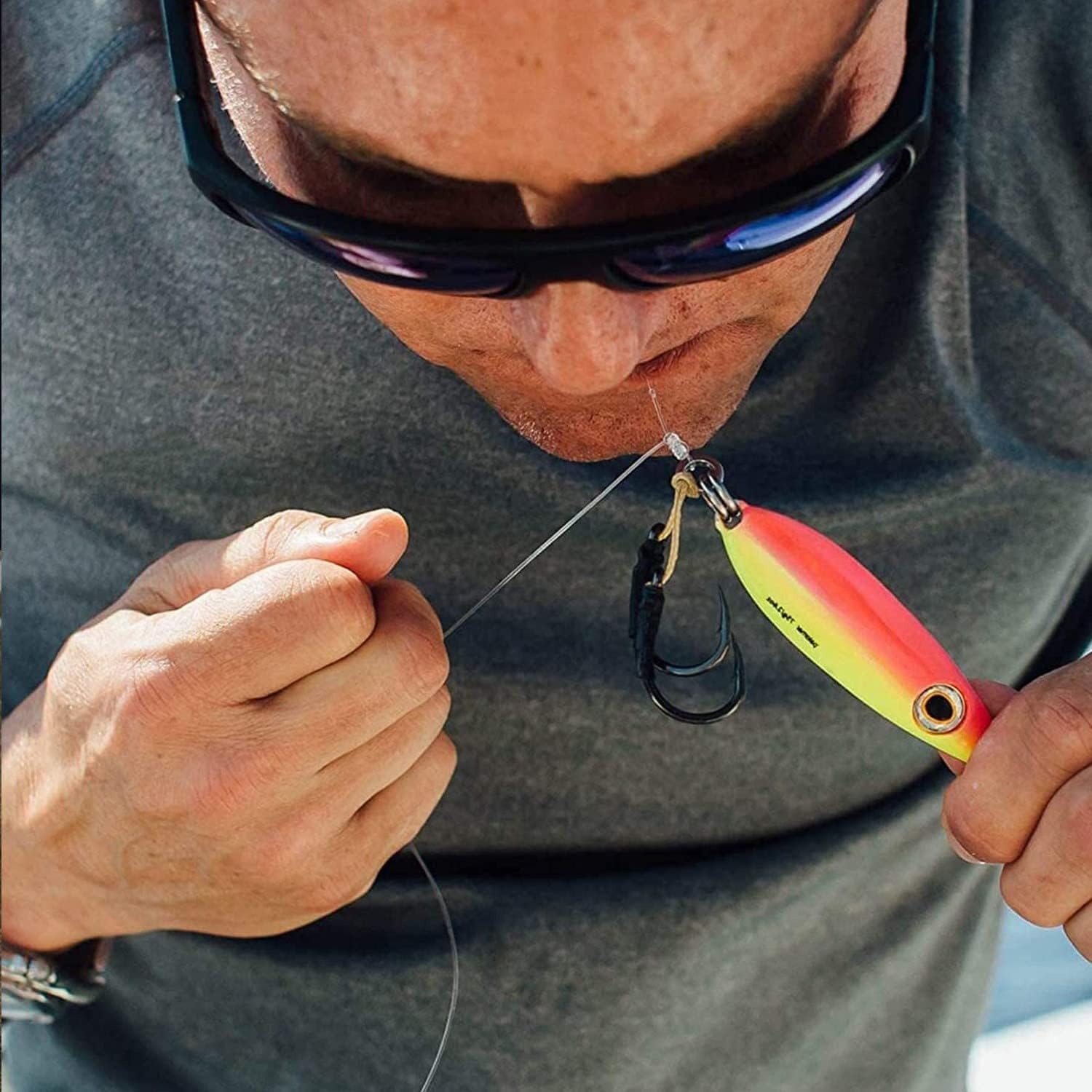 2 Roll Fish Line Nylon Thread Clear Fishing Wire for Hanging Decorations - Strong Clear String (Blue 8.0) image number 1