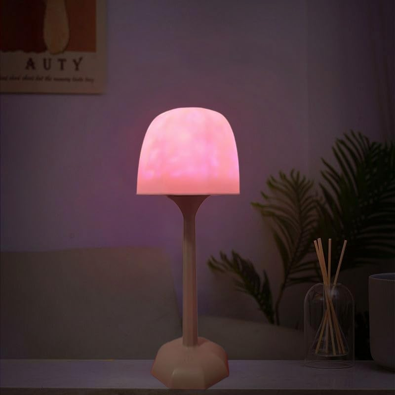 Aquaspa Shower Lamp, Waterproof Bathroom Lamp with 16 Color Ocean Wave Projector, Rechargeable Shower Light, Cordless Light for inside Shower or Bathtub