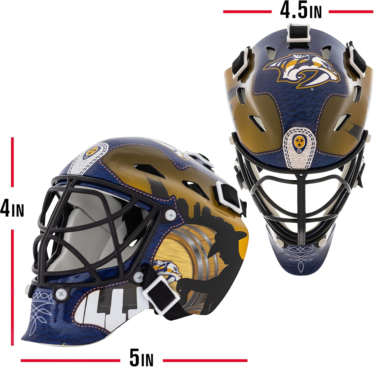 NHL Franklin Sports League Logo Nashville Predators Mini Goalie Mask image number 3