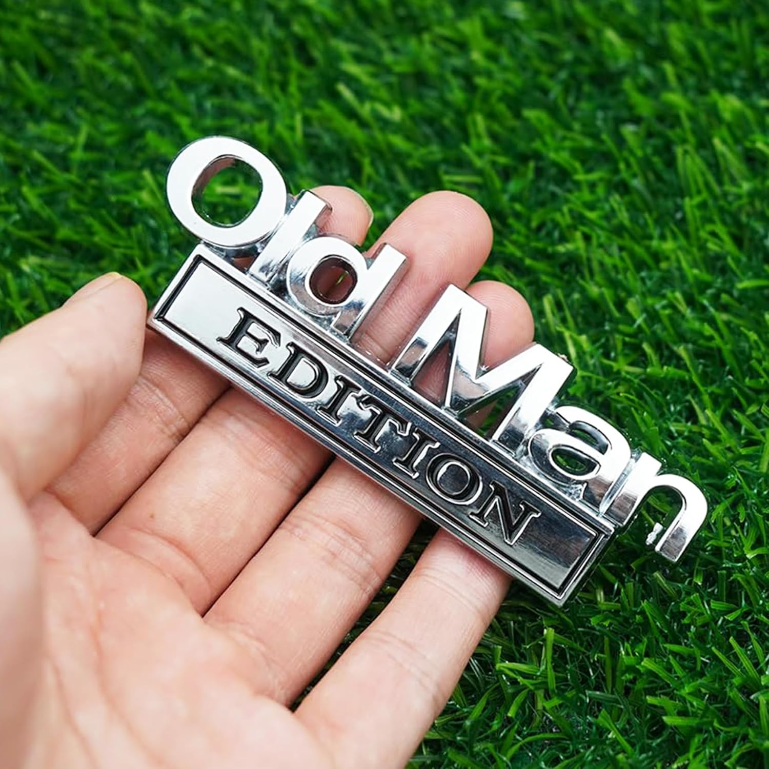 TSWCBYYLB 2Pcs Old Man Edition Car Emblem Metal Truck Decals Stickers Badge for Men image number 3