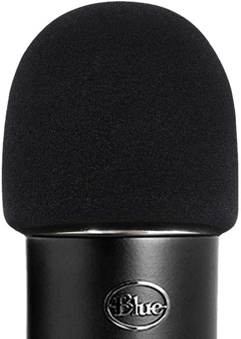 Pop Filter Windscreen Microphone Sponge Foam Cover for Blue Yeti Pro Condenser Mic Black image number 5