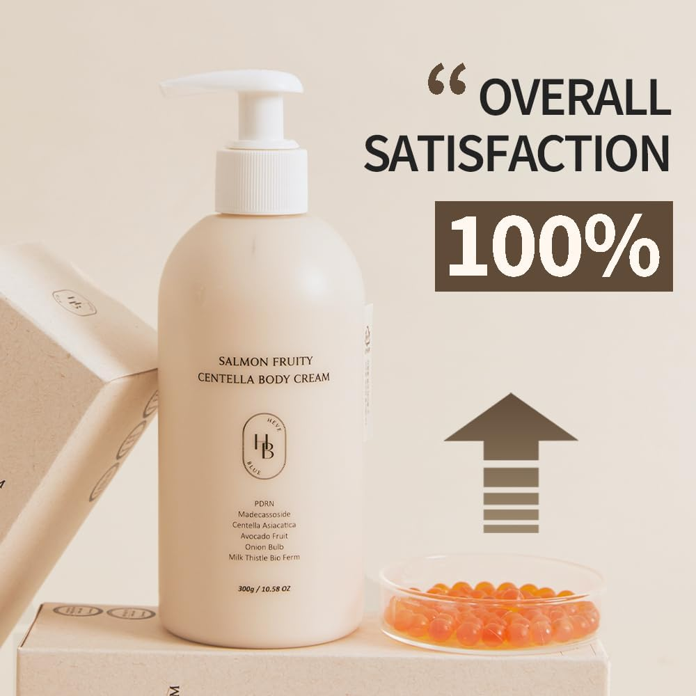 HEVEBLUE Salmon Fruity Centella Body Cream 300 Ml image number 3