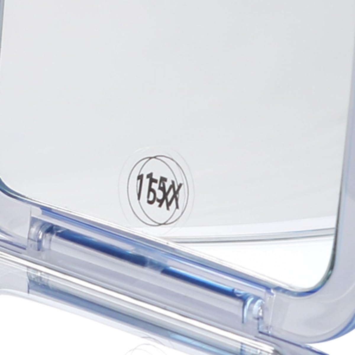 Enwye Folding Square Mini Compact Mirror, Blue Acrylic Case, Pocket Folding Design, 15X Magnification, Cosmetic Mirror for Travel image number 4