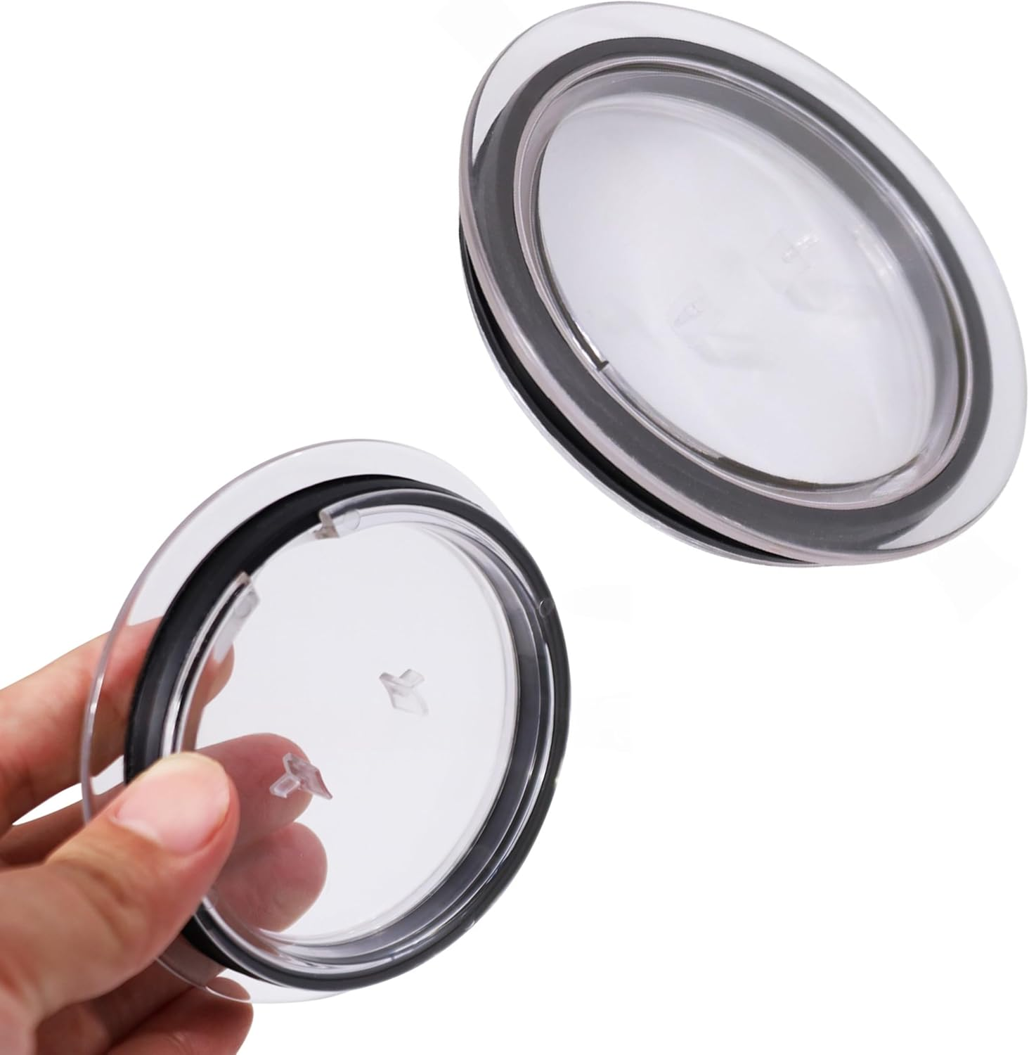 2 Pcs Milk Frother Transparent Lid,Milk Frother Lid for Nespresso Aeroccino 3 3R,Milk Foam Confidential Seal Replacement Lid,3593 & 3594 Seal Parts image number 4