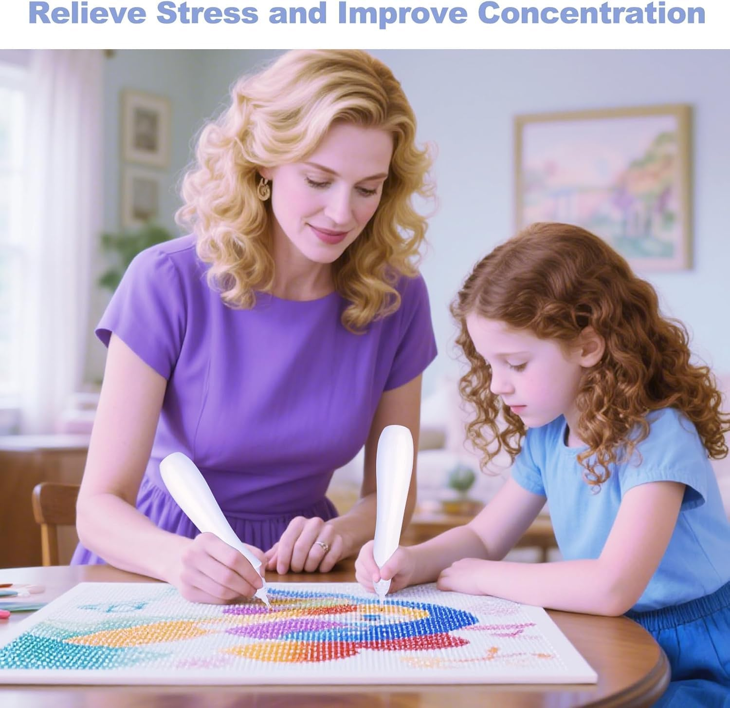 Electric Diamond Painting Pen with Vacuum Technology with 4 Replaceable Tips Rechargeable Art Painting Pen Perfect for 3D Drills, Portable and Durability, Diamond Art Lovers (White) image number 2