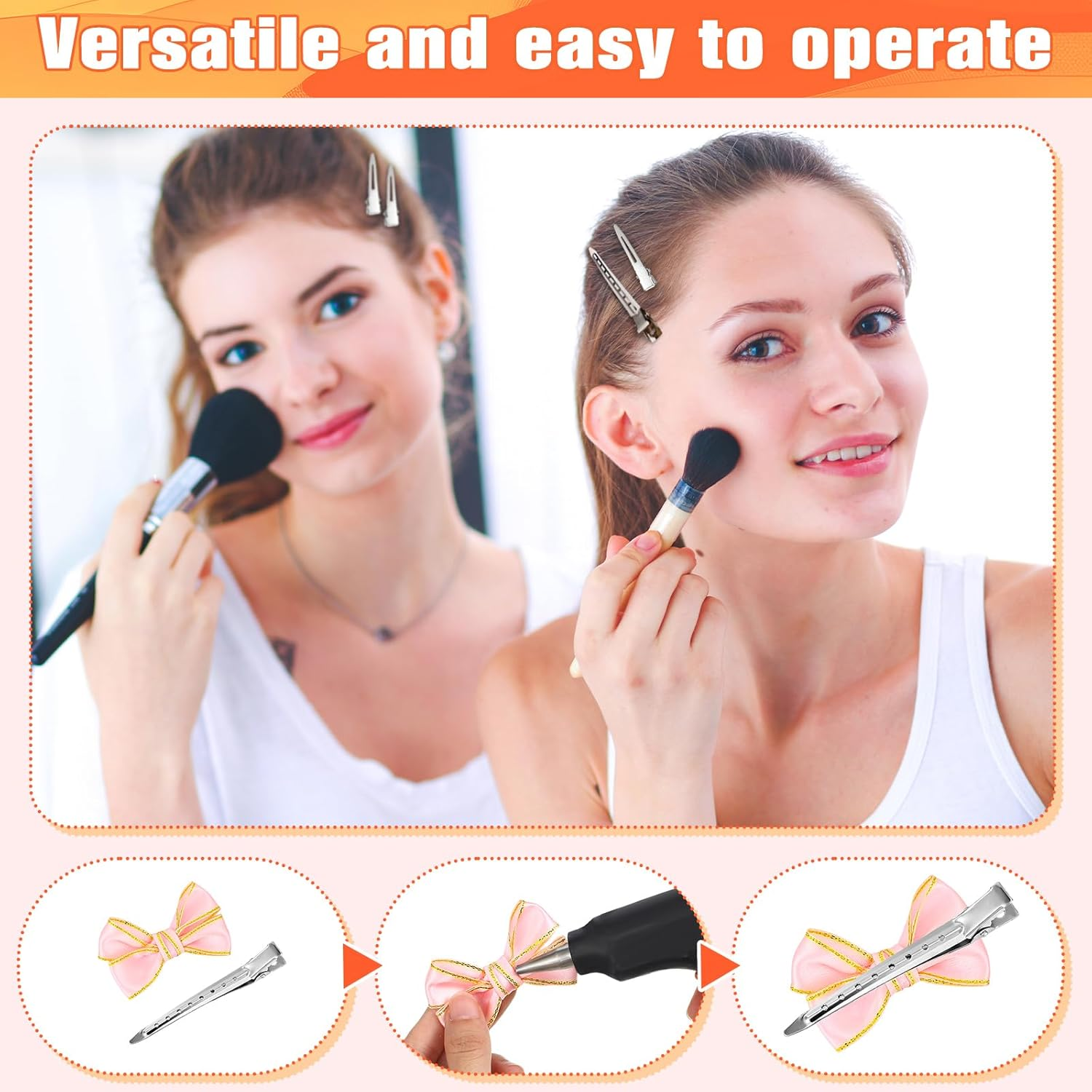 Teenyyou 160 Pcs Hair Bobby Pins Kit Dance Stuff Cosmetology Kit with Slick Back Hair Brush Set and Storage Box Hair Accessories Kit with Edge Bristle Brush Rat Tail Comb Dance Cheerleading(Black)