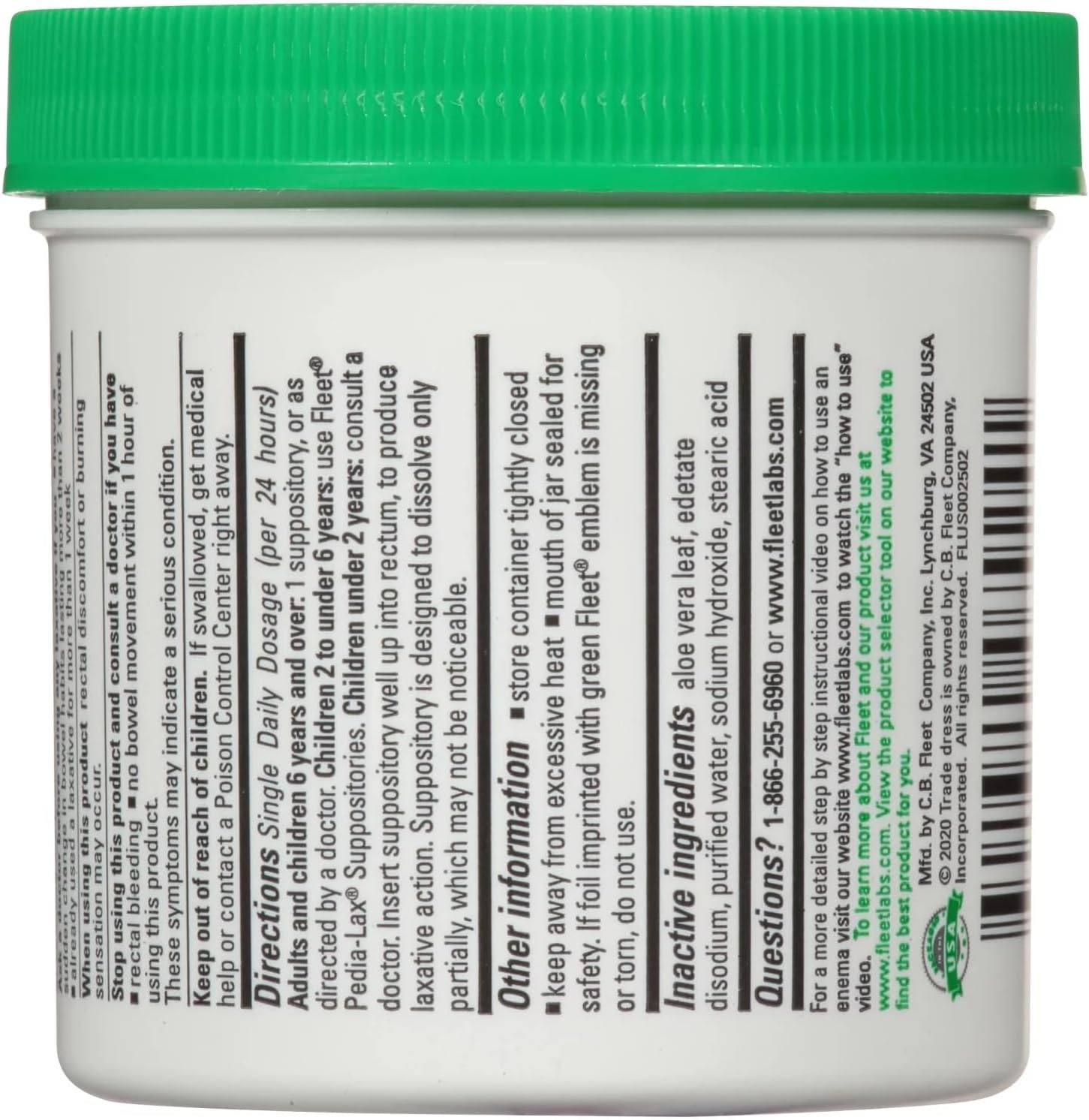 Fleet Suppos Adult Size 24S Adult Glycerin Suppository Laxatives image number 2