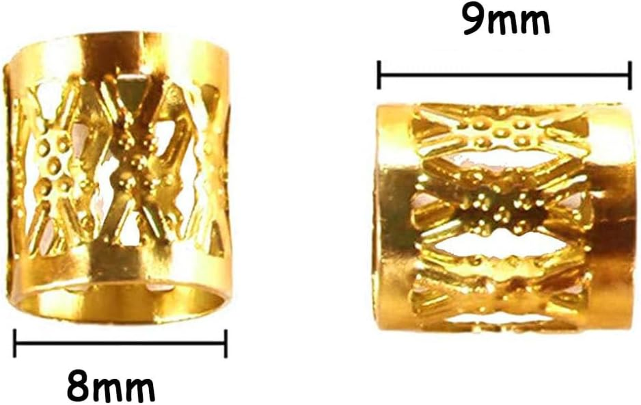 Pack of 100 Hair Accessories for Braids, for Hair Dreadlocks, Jewellery for Hair, Hair Pendants for Women, Hair Braiding Tool, Adjustable Metal, Fashionable, Durable, Exquisite, Golden image number 4