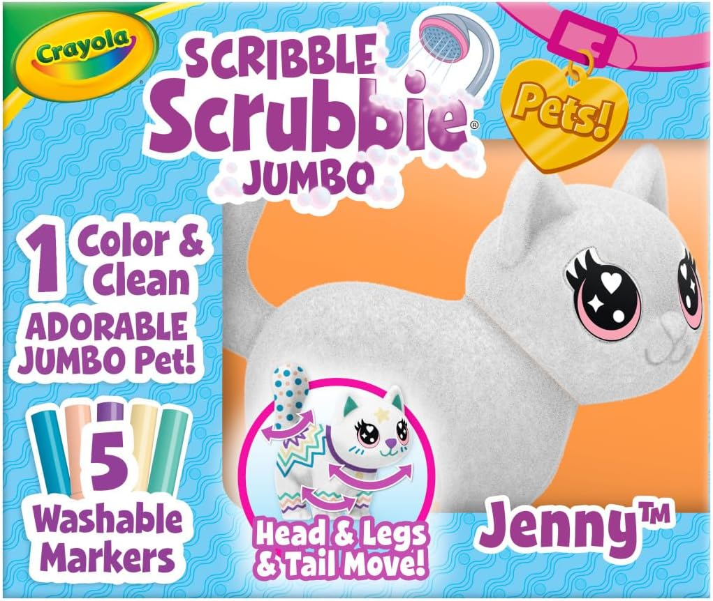 Crayola Scribble Scrubbie Jumbo Pet Jenny Playset (7-Pieces)