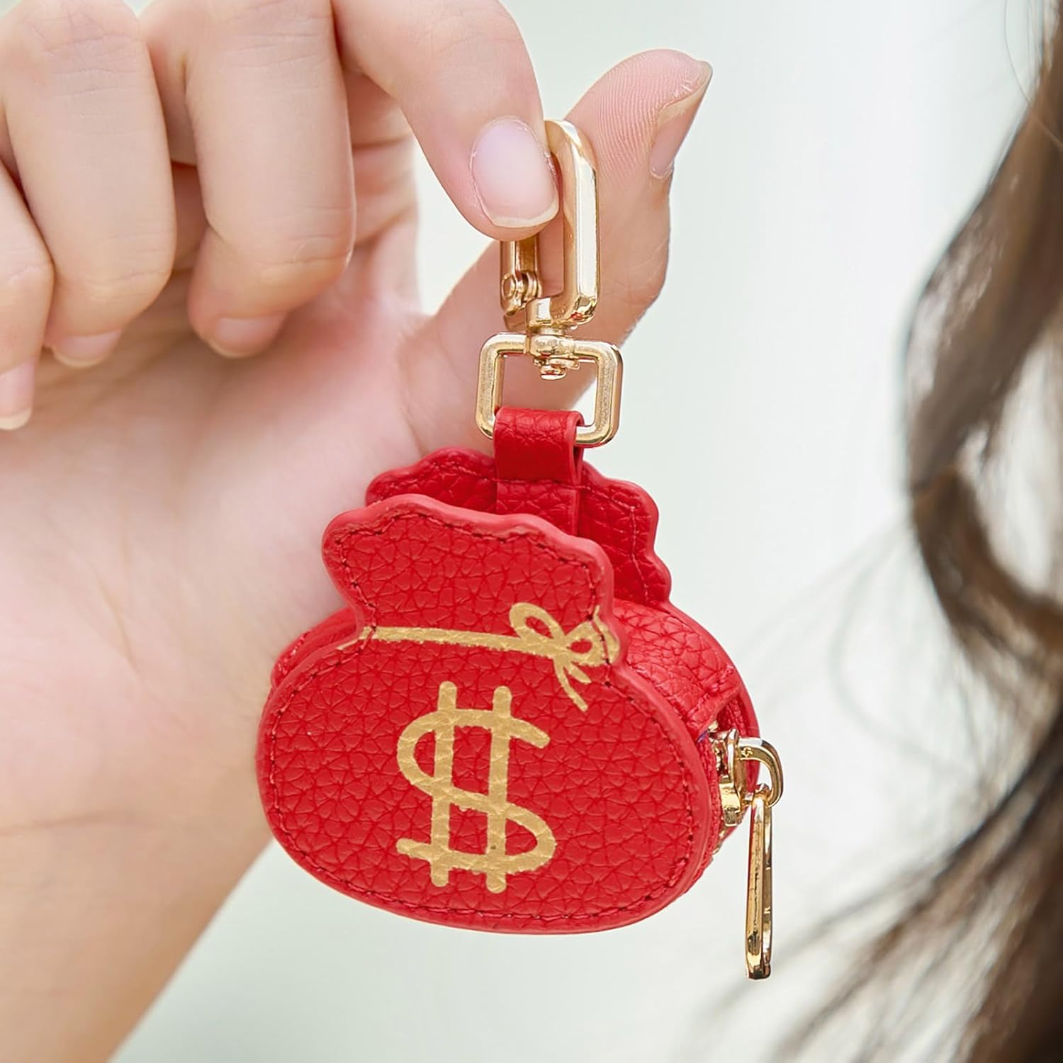 Obotsnoi Small Money Bag Shaped Keychain Wallet Purses Bag Charm Accessories for Womens Minis Coin Purse Coin Purse