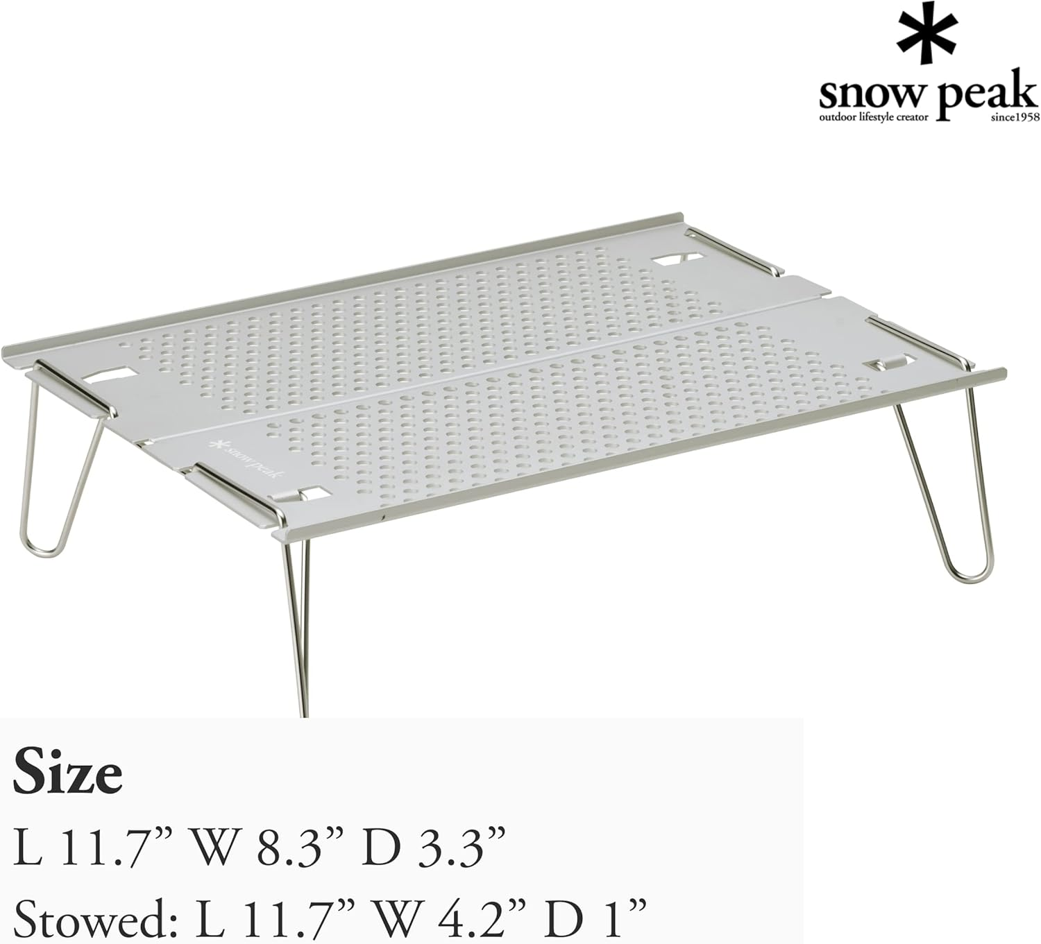 Snow Peak Ozen Solo Table - Small, Foldable Camping Table - Lightweight Table Ideal for Travel, Camping & Backpacking - Ultralight & Portable Camping Essentials image number 3