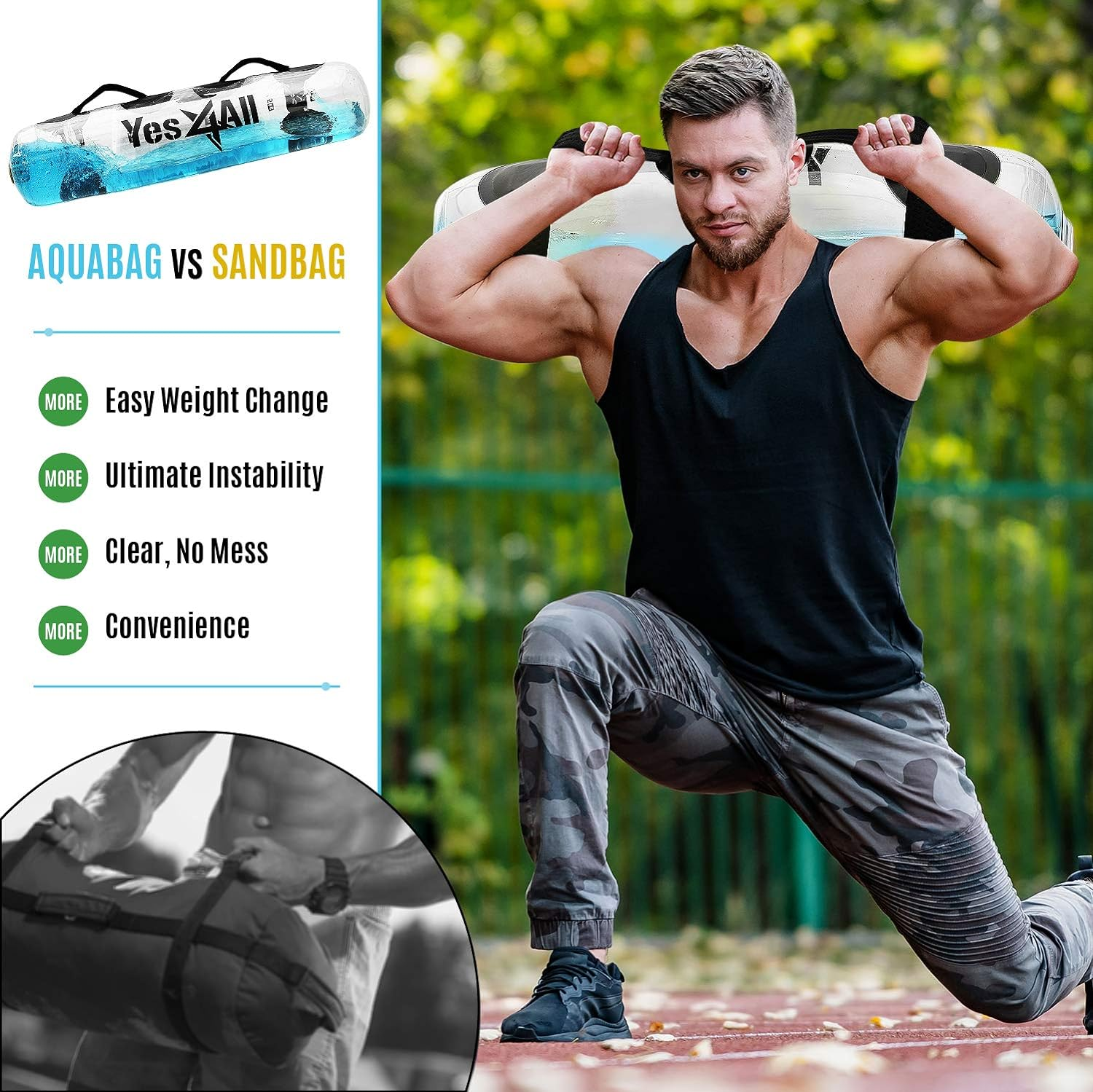 Yes4All Aqua Weight Bags for Full Body Training, Challenge Weight Bag - Substitute for Sandbag