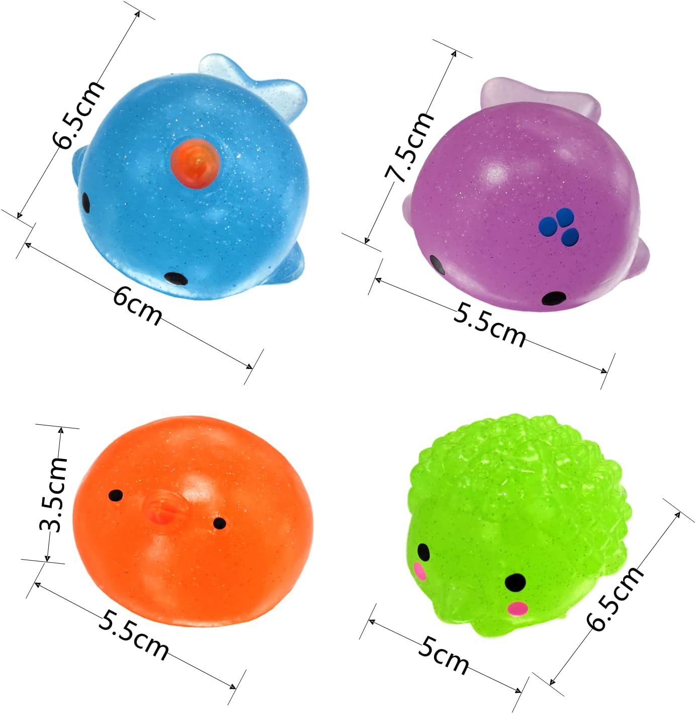 Ganjiang 8 Pack Mochi Squishy Toys image number 1