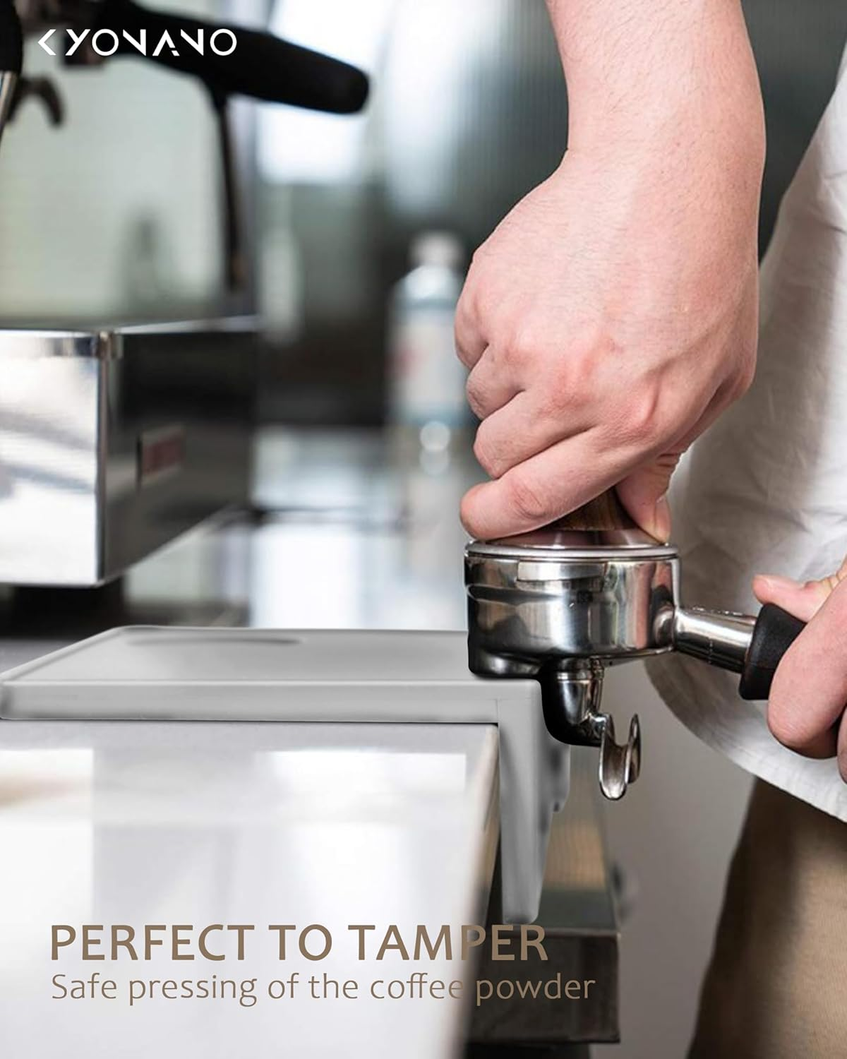 KYONANO Coffee Tamper Mat - Food Safe Silicone Expresso Tamping Mat - Espresso Accessories for Barista, Home Coffee Bar, Kitchen Office Bar Worktop image number 3