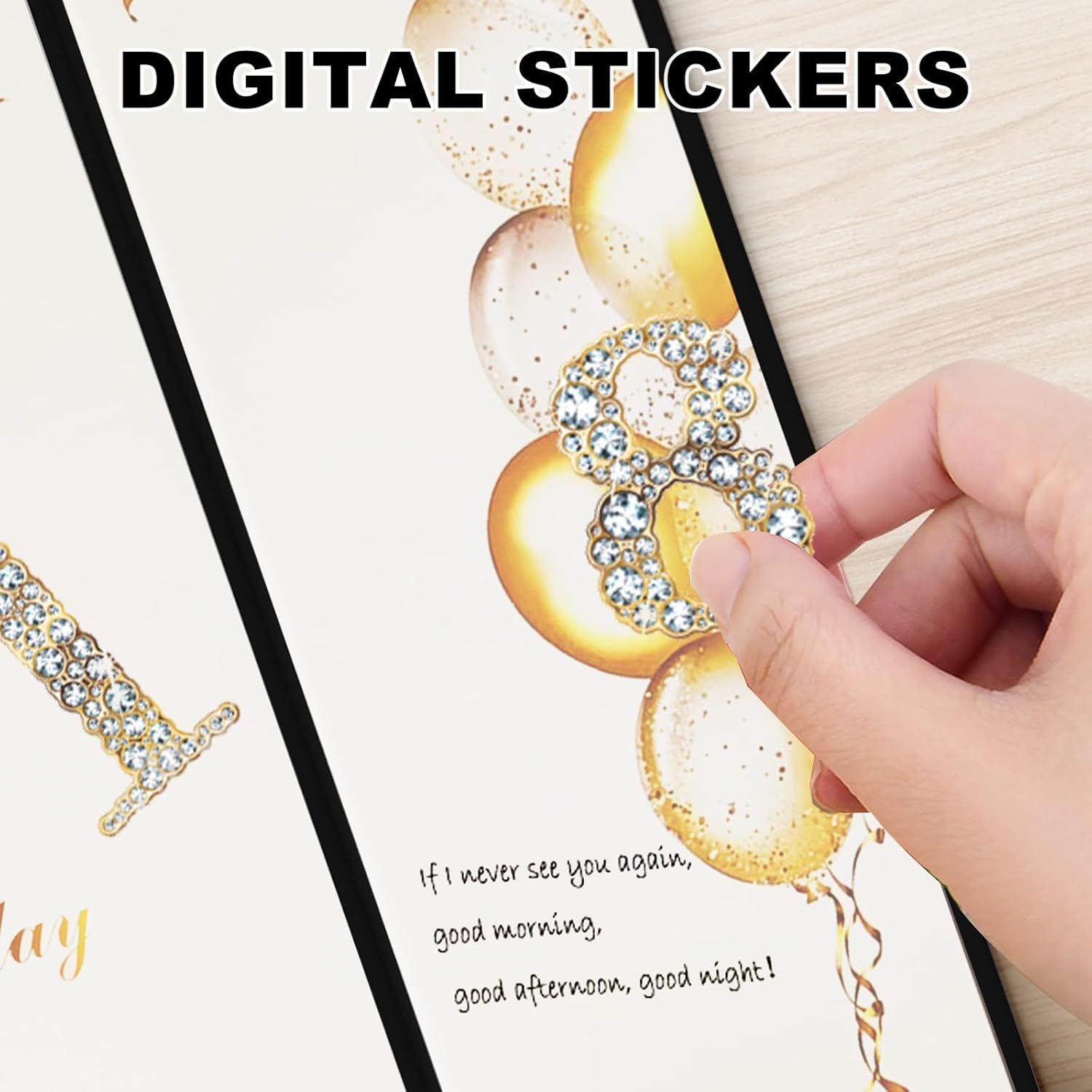 ZSYTZL Black Gold Happy Birthday Decorations Party Decorations Birthday Card Birthday Guest Book,Happy Birthday Signature Guest Book Party Supplies for Men Women Suitable for All Ages Birthday Gifts image number 3