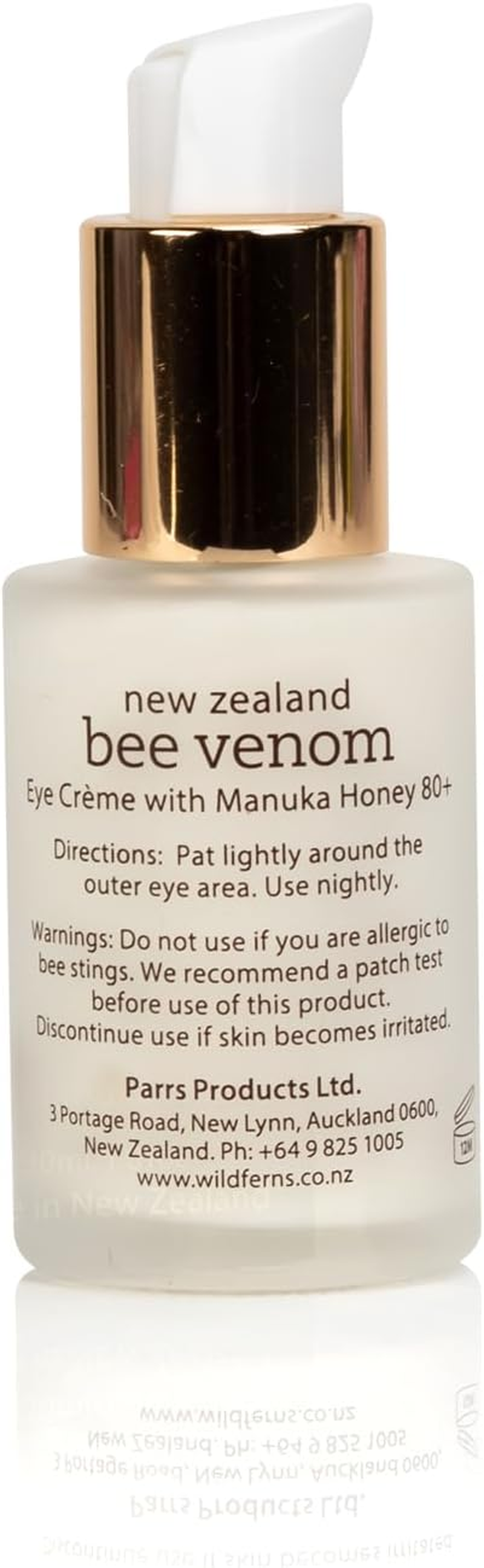 Wild Ferns Bee Venom Eye Cr&egrave;me with Manuka Honey - Anti-Aging, 30Ml