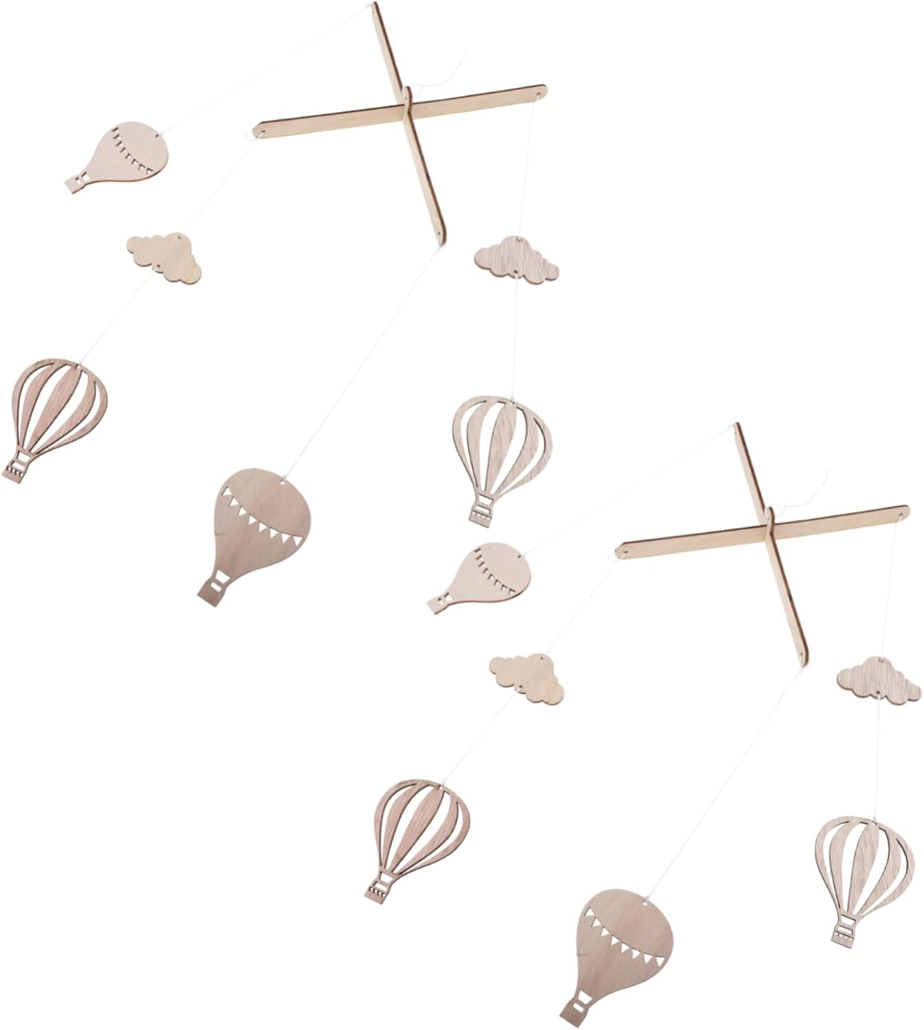 2Pcs Hot Air Balloon Wind Chimes Boys and Girls Decor Photo Prop Mobiles image number 4