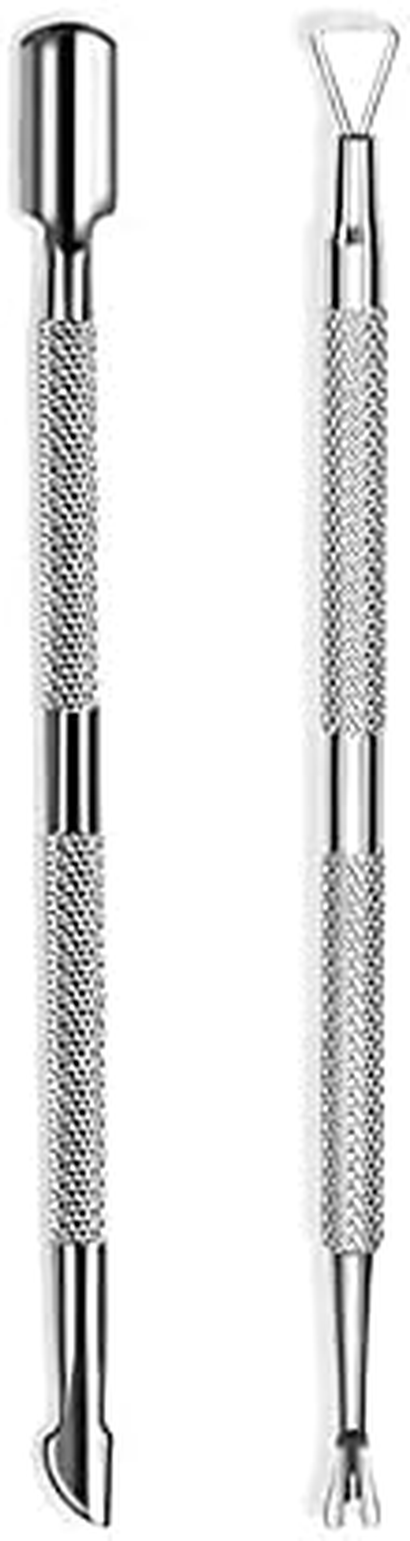 FULINJOY 2PCS Stainless Steel Cuticle Pusher and Cutter, Dual Head Cutter and Trimmer Manicure Tool Set for Fingernail and Toenail image number 4
