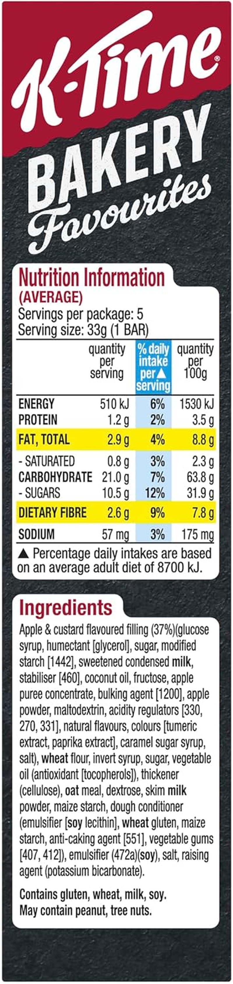 Kellogg&rsquo;S K-Time Twists Bakery Favourites Apple & Custard 5 Bars image number 3