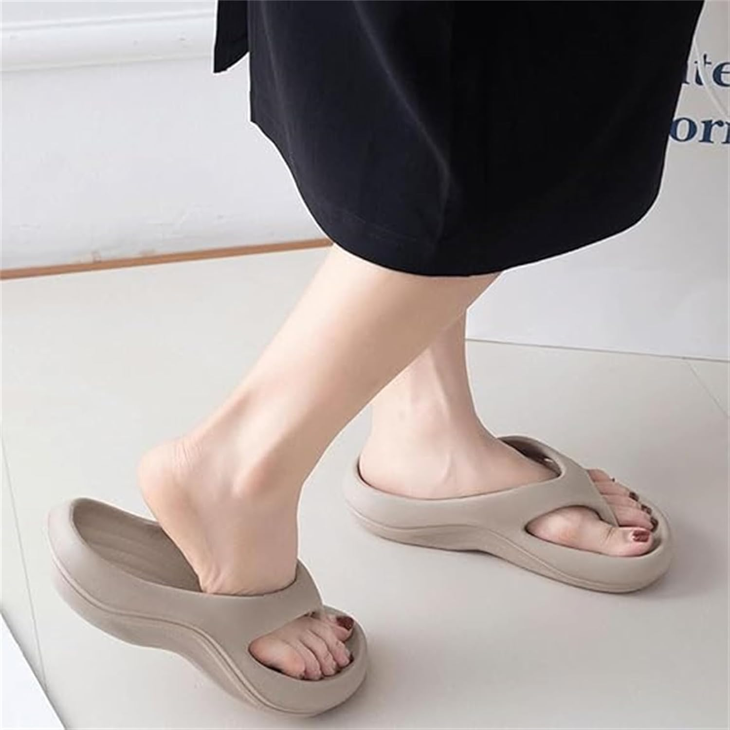 Pillow Arch Support Flip Flops, Ultra Lightweight Non-Slip Arch Support Flip Flops, Summer Beach Sandals image number 2